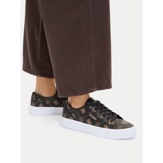 Sneakersy Guess FLTJ10 FAL12 Brązowy ciemny - kobiece
