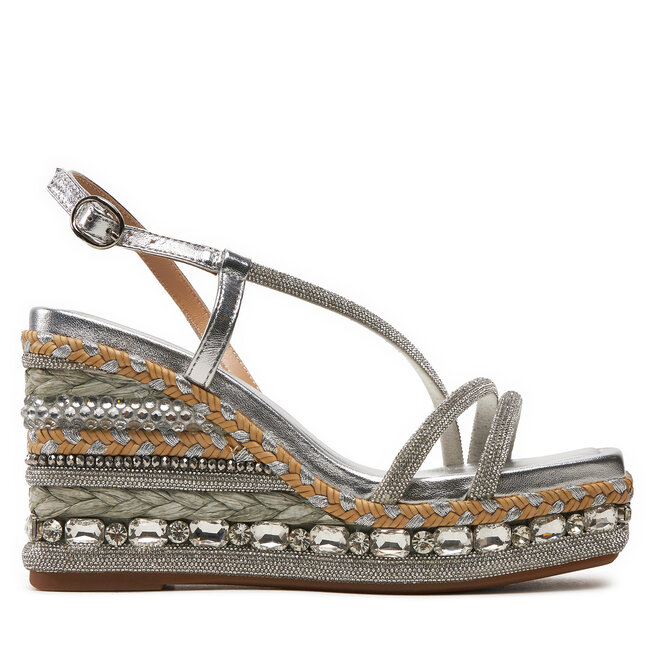 Espadryle Alma En Pena V240998 Srebrny - kobiece