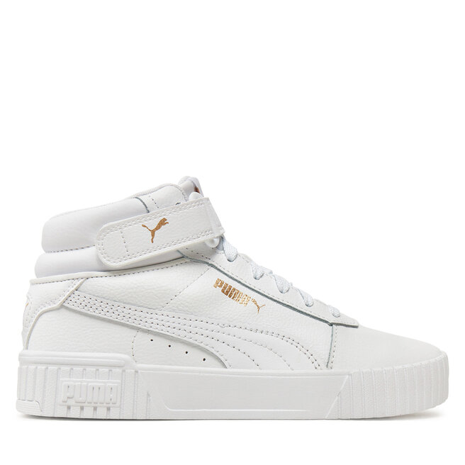 Sneakersy Puma Carina 2.0 Mid Jr 387376 03 Biały - dziewczęce