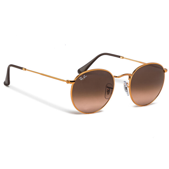 Okulary przeciwsłoneczne Ray-Ban Round Metal 0RB3447 9001A5 Brązowy - kobiece