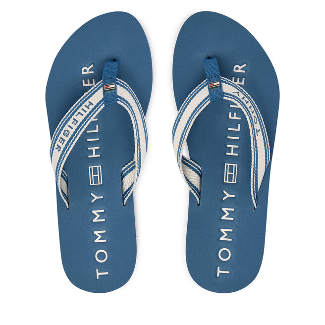 Japonki Tommy Hilfiger Th Webbing Summer Sandal FW0FW09193 Niebieski -