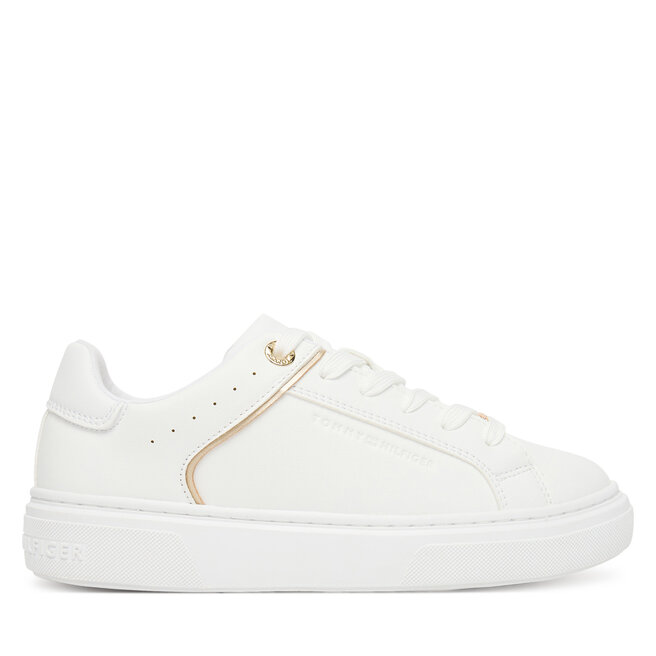 Sneakersy Tommy Hilfiger Low Cut Lace Up Sneaker T3A9-33982-1355 D Biały - dziewczęce