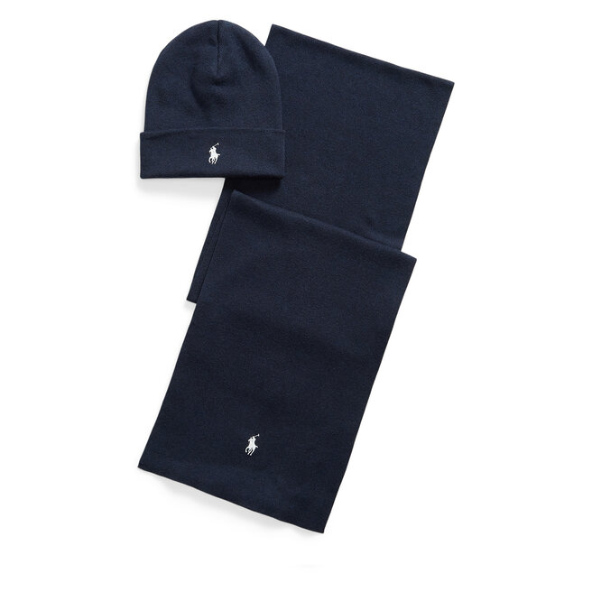 Zestaw szalik i czapka Polo Ralph Lauren 710B28980001 Granatowy -