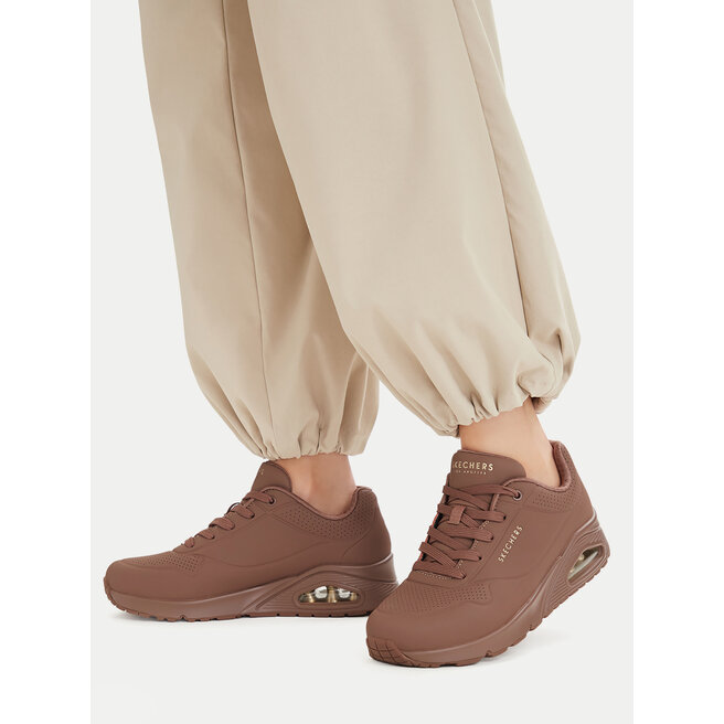 Sneakersy Skechers Uno - Stand on Air 73690 BRN Brązowy - kobiece