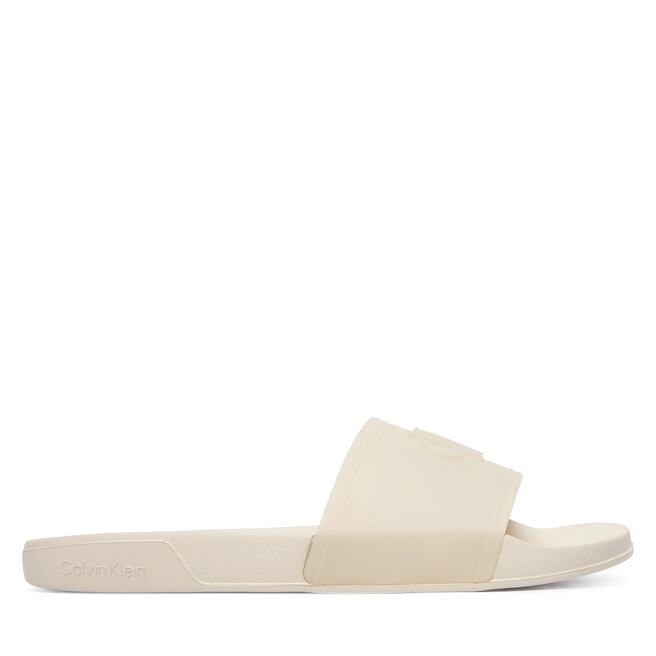 Klapki Calvin Klein Ess Slide Tpu HW0HW02959 Kremowy -