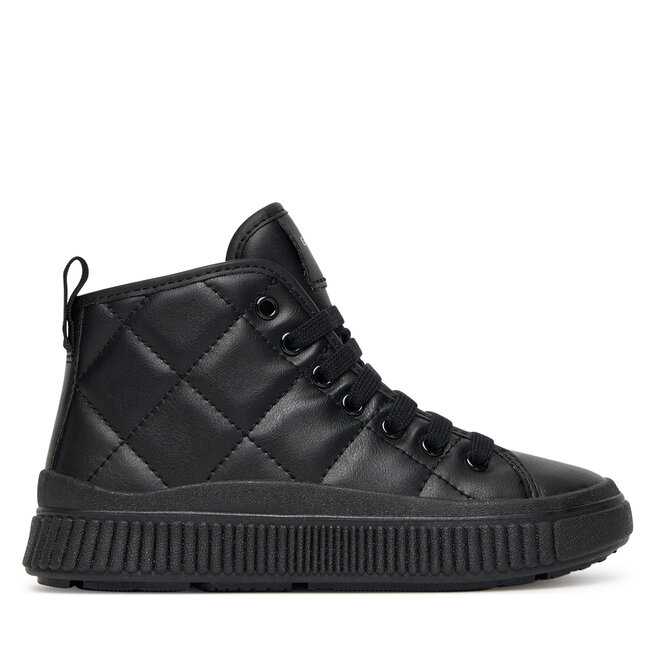 Sneakersy Geox J Laquinny J56M3F 000BC C9999 S Czarny - dziewczęce