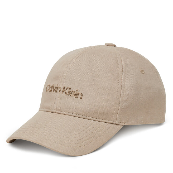 Czapka z daszkiem Calvin Klein Emb Logo LV04D5024G Beżowy -