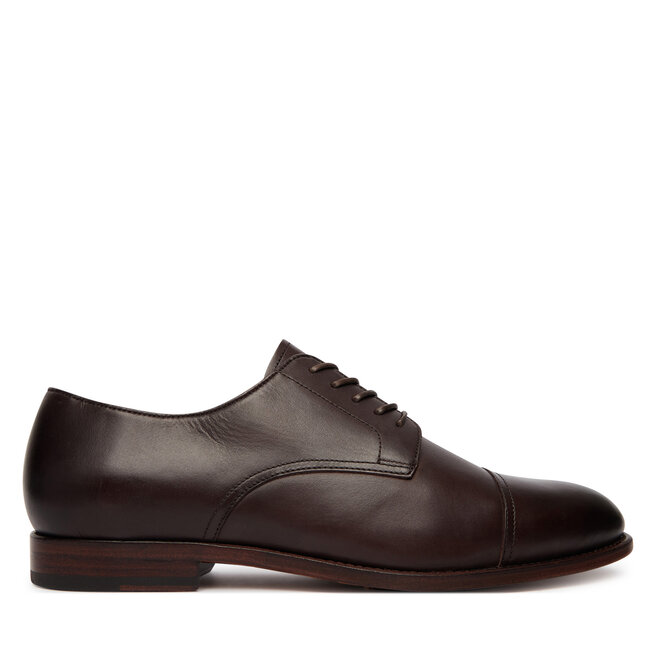 Półbuty Polo Ralph Lauren Owen Captoe 811P15885002 Brązowy ciemny - męskie
