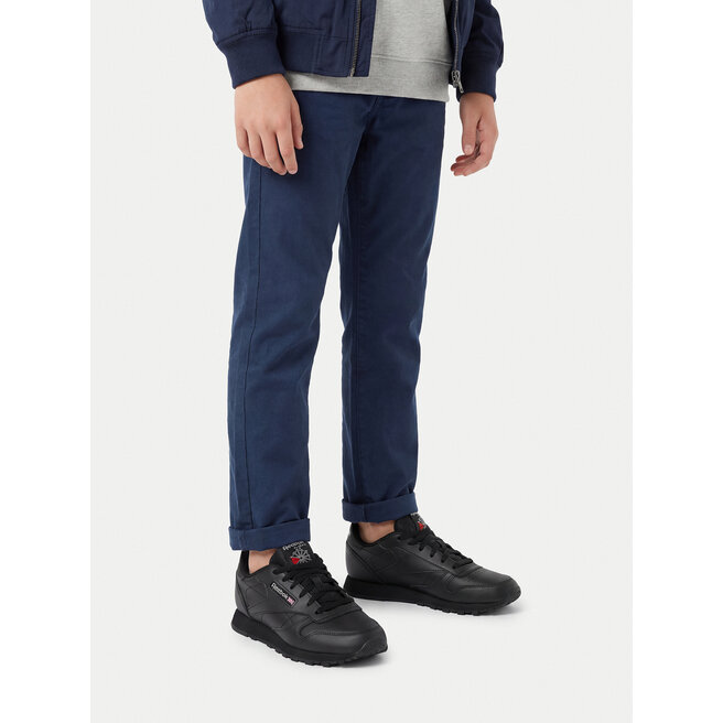 Sneakersy Reebok EO-CLASSIC LEATHER 100000116 Czarny - chłopięce