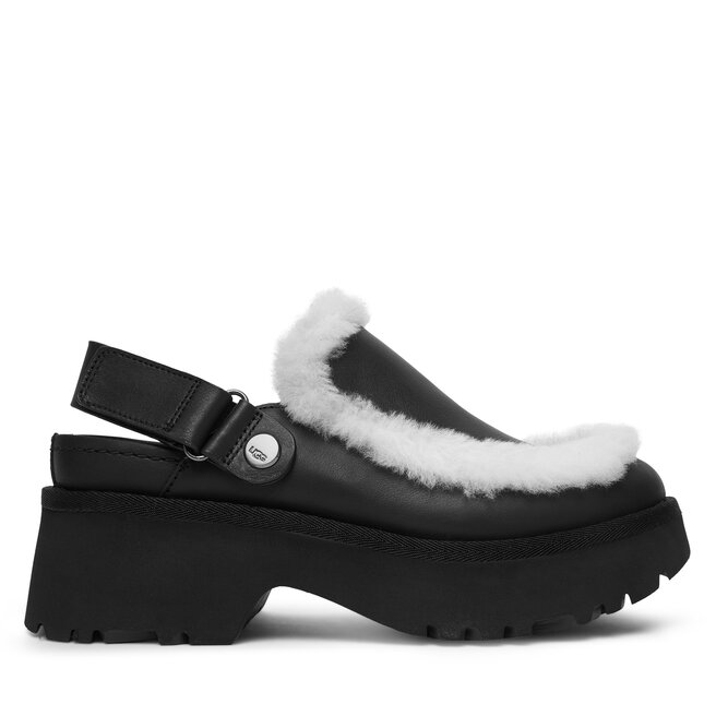 Klapki Ugg W Esmee Leather Clog 1171507 Czarny -