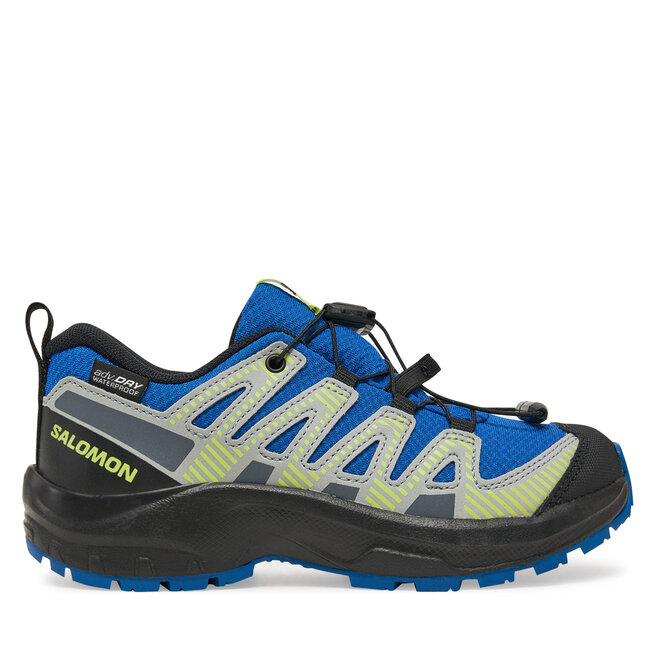 Trekkingi Salomon Xa Pro V8 Waterproof L47729600 Niebieski - dziecięce
