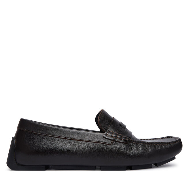 Mokasyny Calvin Klein Driver Hdw Lth HM0HM02264 Brązowy ciemny -