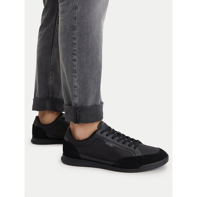 Sneakersy BOSS Nitan 50568486 Czarny - męskie