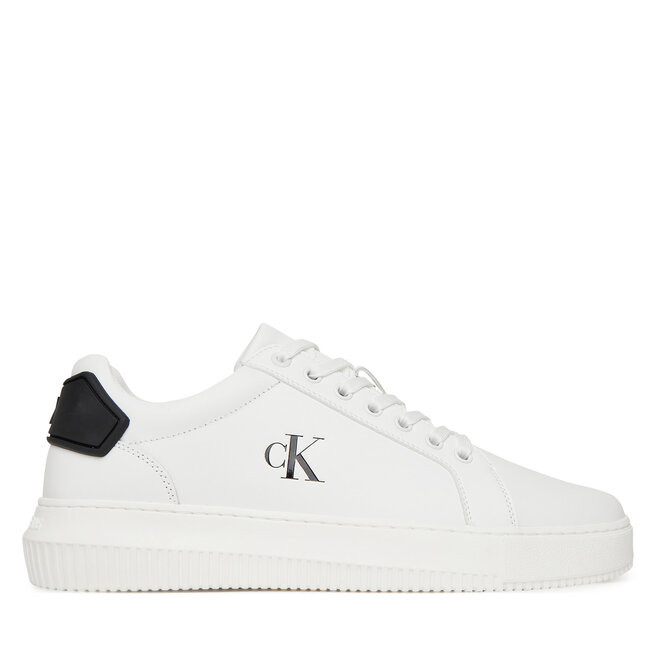 Sneakersy Calvin Klein Jeans Chunky Cupsole Ru Patch Lth YM0YM01296 Biały - męskie