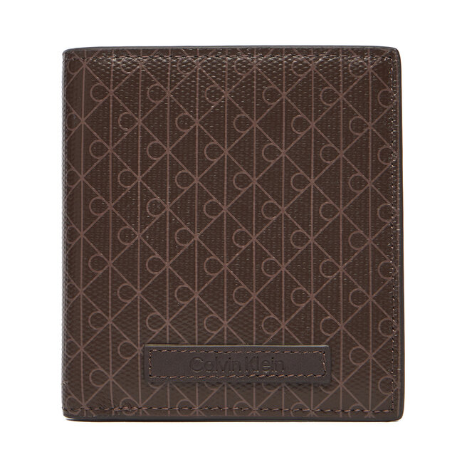 Portfel Calvin Klein Coated Ns Slim Billfold LV04D1084G Brązowy -