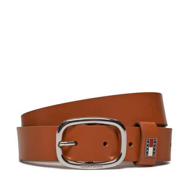 Pasek Damski Tommy Jeans Tjw Oval 3.0 AW0AW15836 Brązowy -