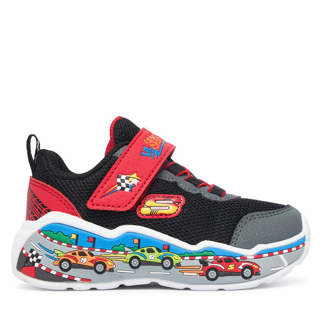 Sneakersy Skechers Play Scene 407312N/BKRD Czarny - chłopięce