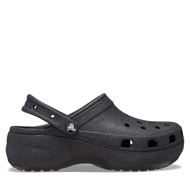 Klapki Crocs Classic Platform Glitter Clog W 207241 Czarny -