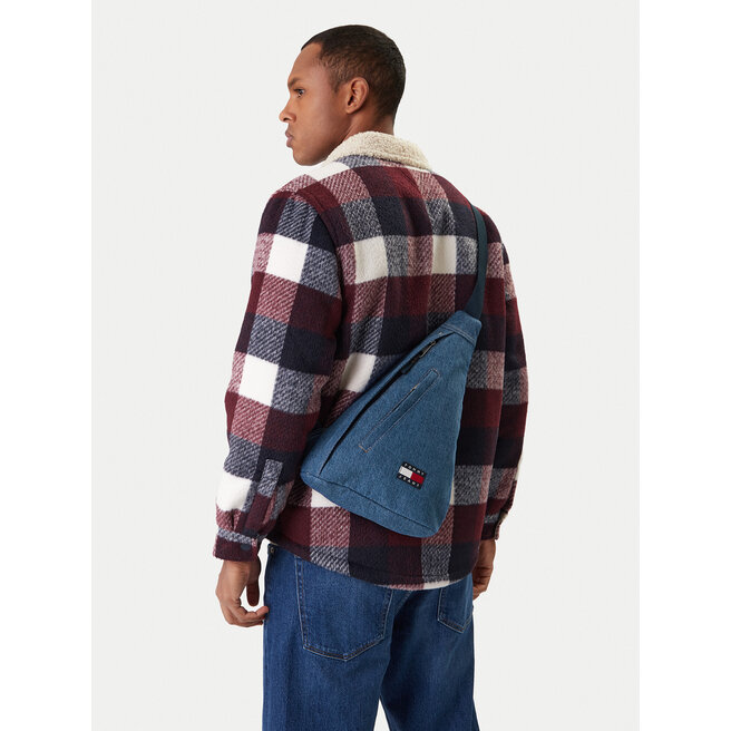 Plecak Tommy Jeans Tjm Utility Denim Sling Bag AM0AM14051 Niebieski -