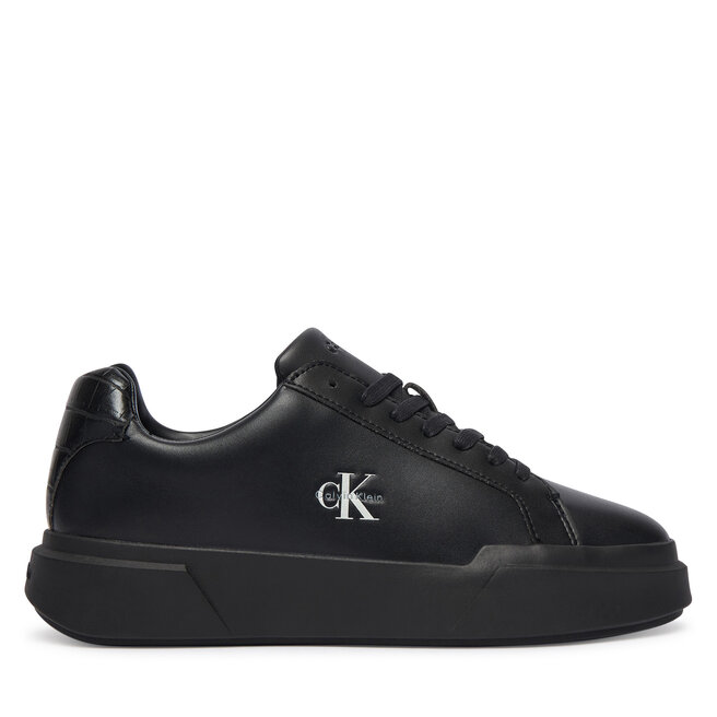 Sneakersy Calvin Klein Chunky Cups Laceup Lth Bt Croc HW0HW03223 Czarny - kobiece