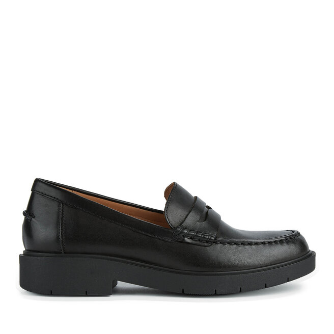 Loafersy Geox D Spherica Ec1 B D65DKB 00043 C9997 Czarny - kobiece