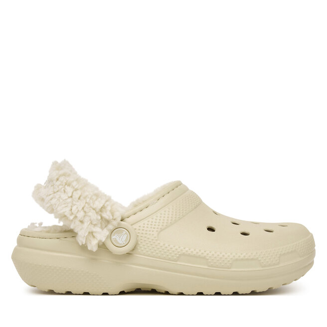 Klapki Crocs Classic Fleece Lined Clog Quartz 211396 Beżowy -