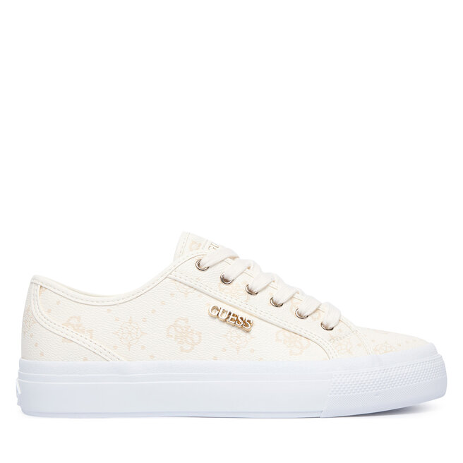 Sneakersy Guess FLTJ10 FAL12 Kremowy - kobiece