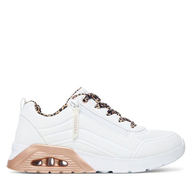 Sneakersy Skechers UNO Lite 2.0 - Leopard Stride 310708L/WHT Biały - dziewczęce