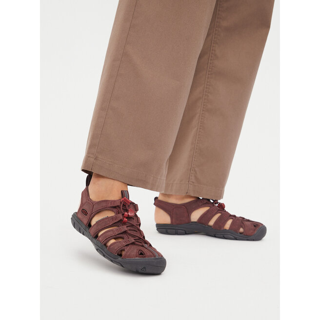Sandały Keen Clearwater Cnx Lleather 1025088 Bordowy - kobiece