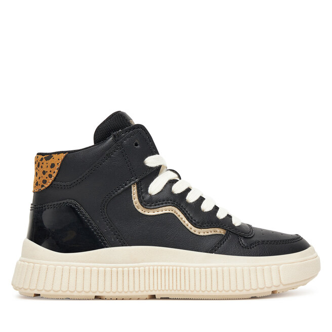 Sneakersy Geox J Laquinny J56M3B 05402 C0531 S Czarny - dziewczęce