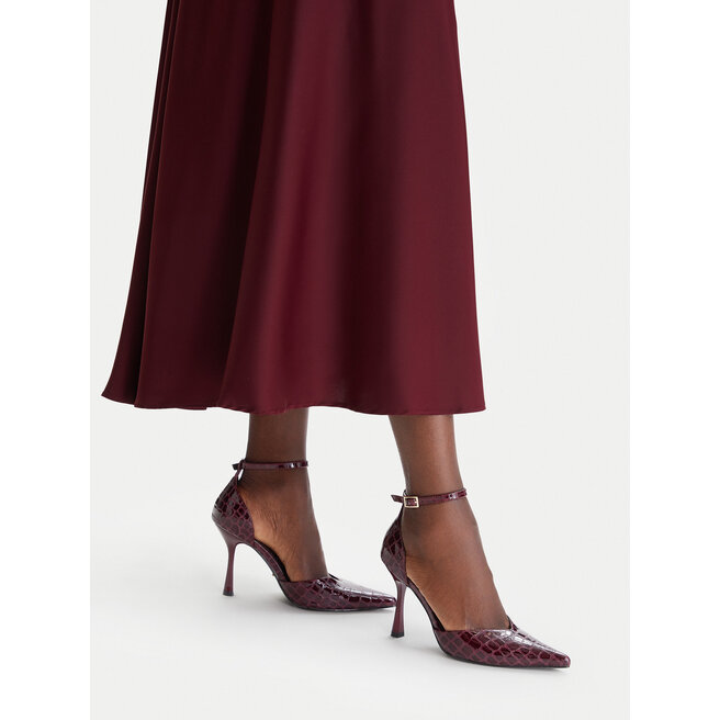 Szpilki DeeZee CEO-LS6049-10 Bordowy - kobiece