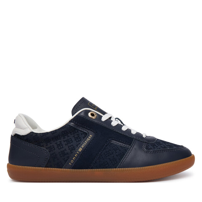 Sneakersy Tommy Hilfiger Th Tribeca Sneaker Monogram FW0FW09691 Granatowy - kobiece