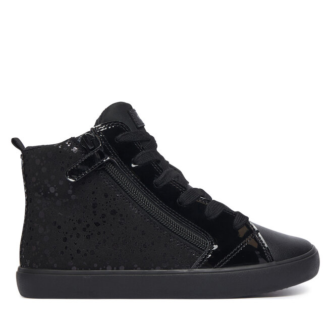 Sneakersy Geox J Gisli Girl J664ND 0AU02 C9999 S Czarny - dziewczęce