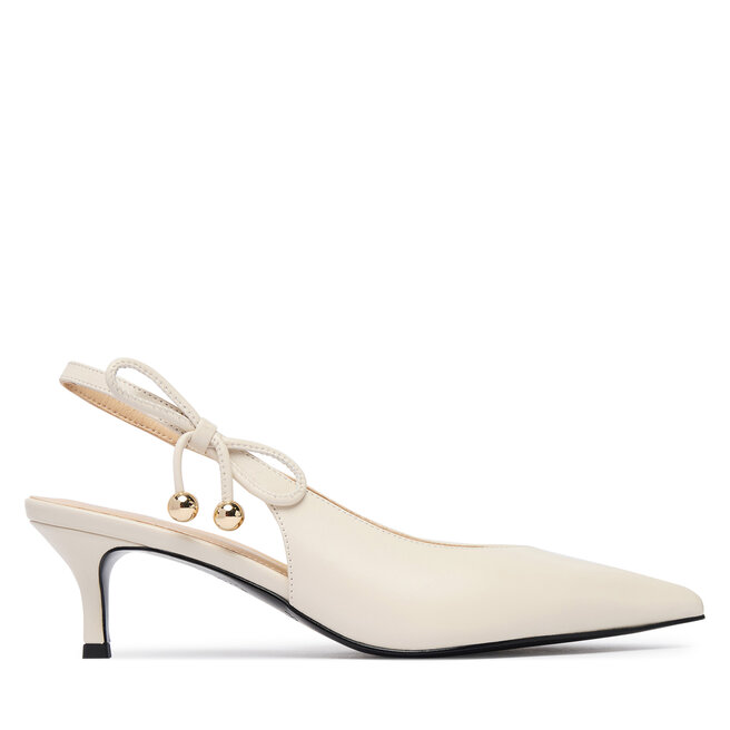 Czółenka Furla Poppy Slingback YM24FPO X30000 CN 1704S Kremowy - kobiece