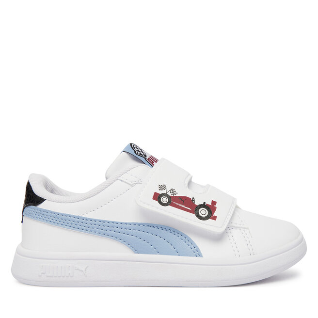 Sneakersy Puma Puma Smash 3.0 Racing Crew V 408385 01 Biały - chłopięce