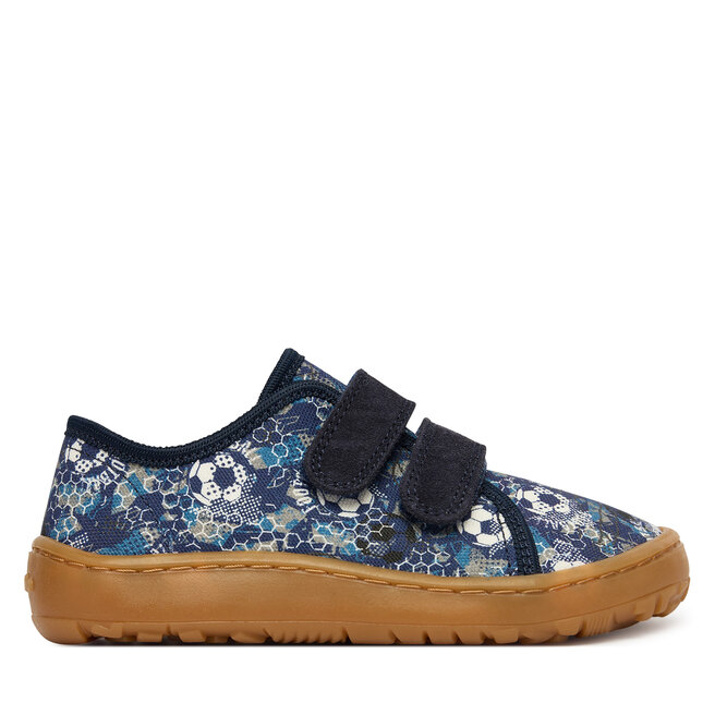 Kapcie Froddo Barefoot Canvas G1700440-7 S Niebieski - chłopięce