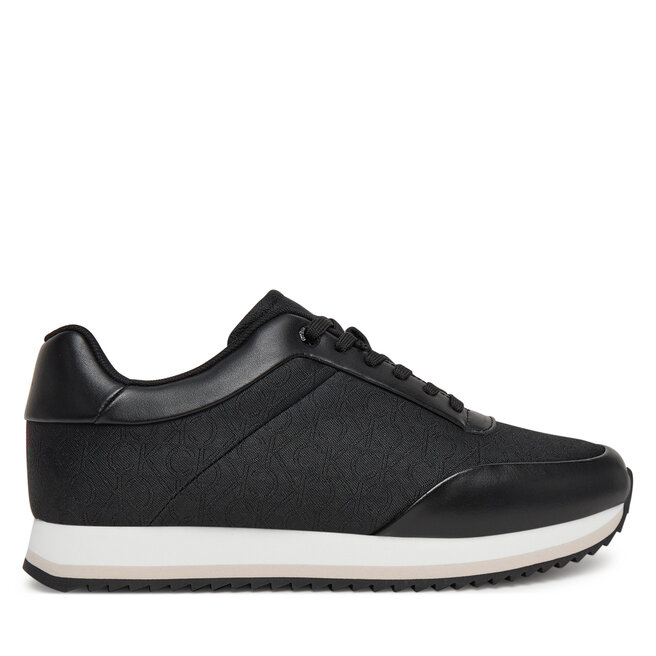 Sneakersy Calvin Klein Runner Lace Up - Jacq HW0HW02413 Czarny - kobiece