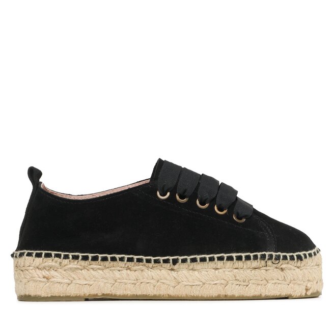 Espadryle Manebi Lace-Up Espadrilles K 1.0 E0 Czarny - kobiece