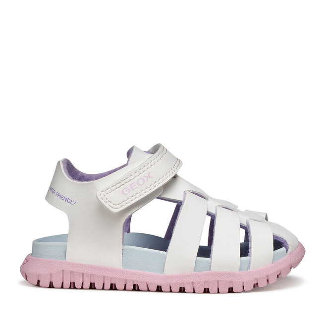 Sandały Geox B Sandal Fusbetto Gi B556BA 000BC C0406 Biały - dziewczęce