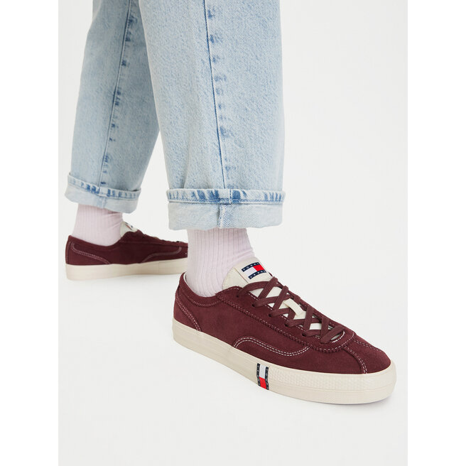 Sneakersy Tommy Jeans Archive Y2K EN0EN03135 Bordowy - kobiece