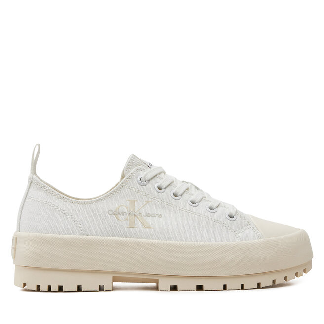 Trampki Calvin Klein Jeans Lugged Hybrid Laceup Ml Mtr YW0YW01505 Biały - kobiece