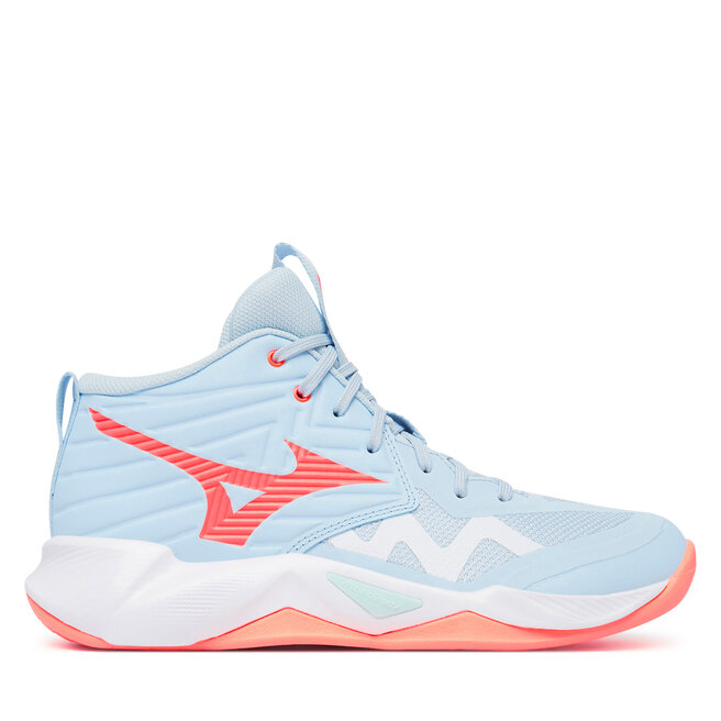 Buty halowe Mizuno Wave Momentum Pro Mid V1GC2545 Niebieski jasny - kobiece