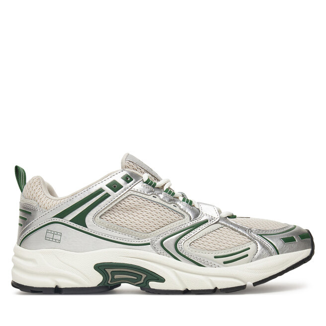 Sneakersy Tommy Jeans Archive'97 Metallic EM0EM01572 Biały - męskie