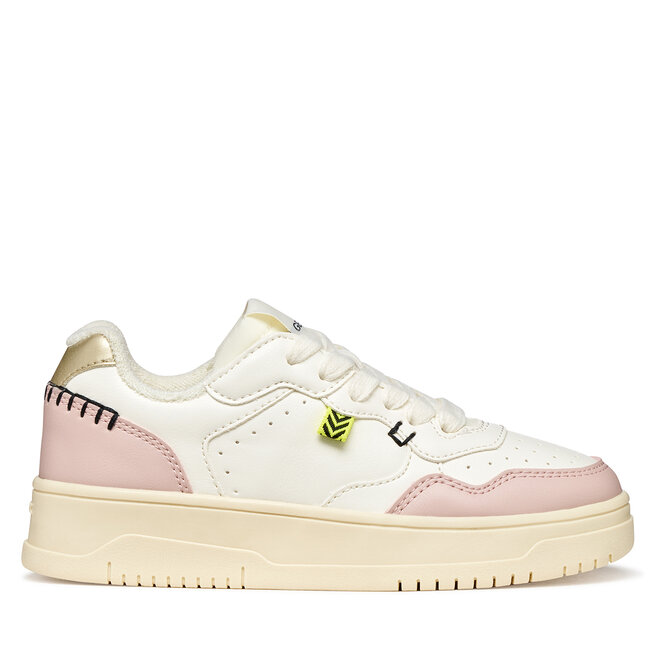 Sneakersy Geox J Lestrella Girl J56NLC 000BC C1Z8W S Biały - dziewczęce