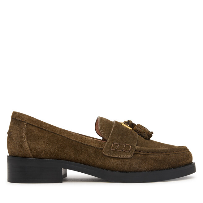 Loafersy Coccinelle Beat Vintag.Su E4 VF6 16 04 01 Khaki - kobiece