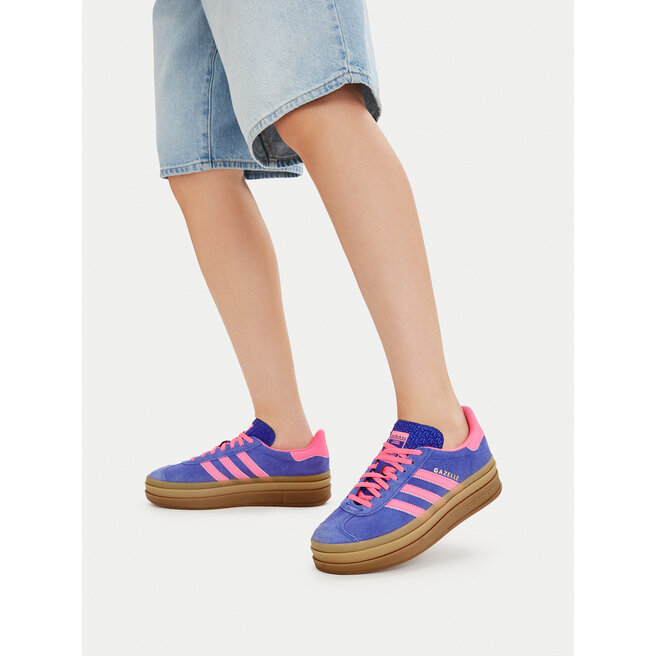 Sneakersy adidas Gazelle Bold W IH4193 Niebieski - kobiece