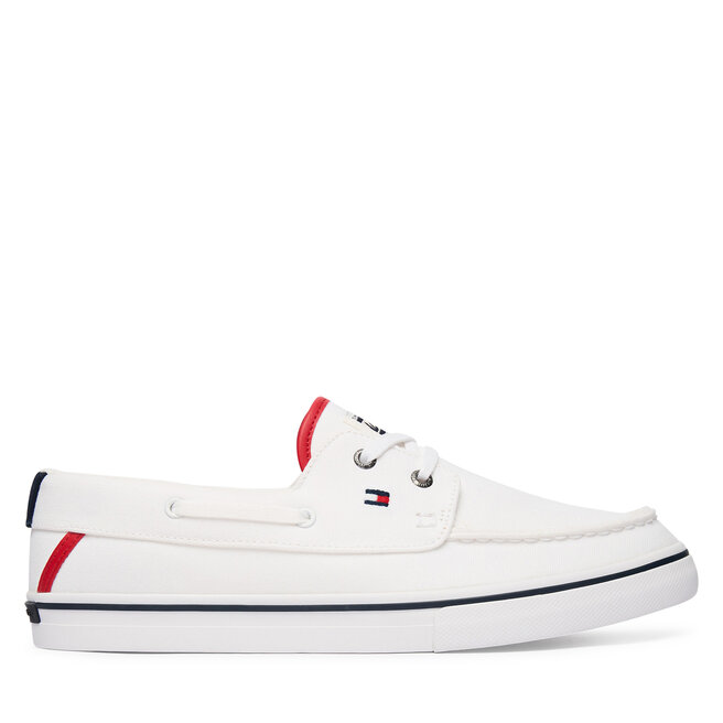 Tenisówki Tommy Hilfiger Th Boat Vulc Sneaker Canvas FM0FM05877 Biały - męskie
