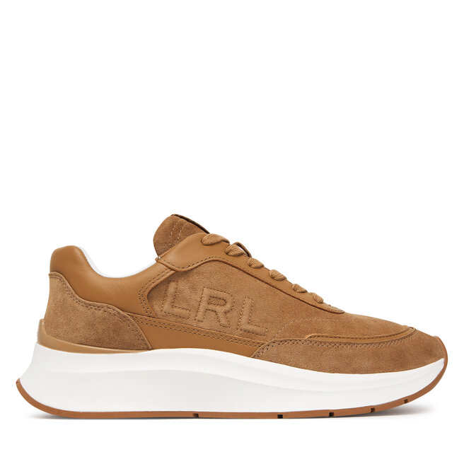 Sneakersy LAUREN RALPH LAUREN 802P18468001 Brązowy - kobiece