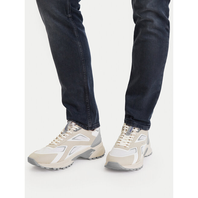 Sneakersy Calvin Klein Hike Runner Laceup Stipe M-Su HM0HM02155 Beżowy - męskie