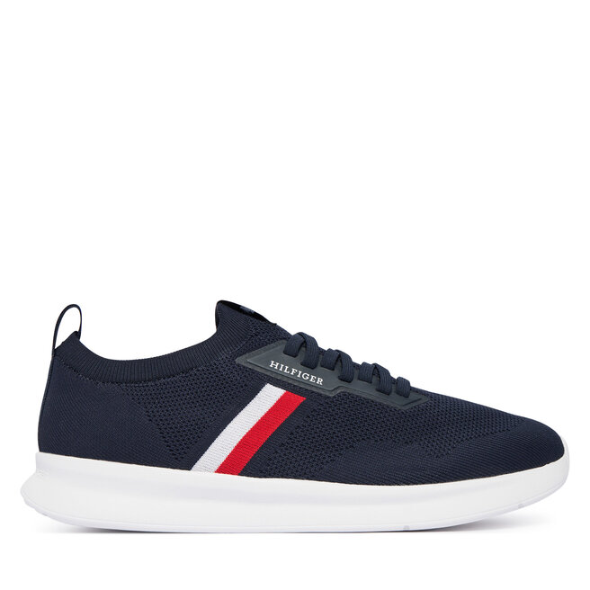 Sneakersy Tommy Hilfiger Lightweight Knitted Runner FM0FM05756 Granatowy - męskie